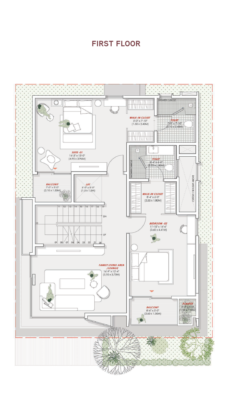East Villa type 2 floor plan 2